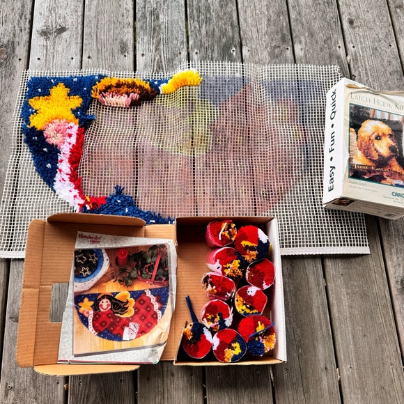 Vintage Caron Latch Hook Rug Kits And Extras Lot - Picture 5 of 7